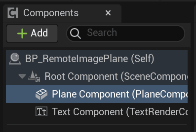 We parented Plan Component and Text Component to Scene Component, which we've set as the Root Component in the constructor of our C++ class.