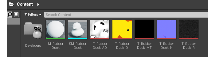 I also renamed material and static mesh itself to follow common UE naming conventions
