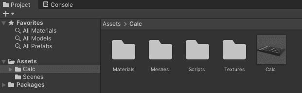 This is our starting point in a new Unity project.